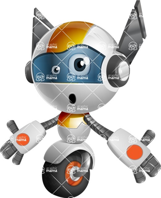 Cute robot cartoon character - 112 stock vector images - Shocked cute robot cartoon character - stock vector graphic image